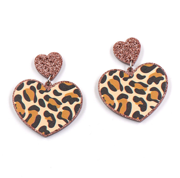 Wholesale Independence Day Heart Earrings